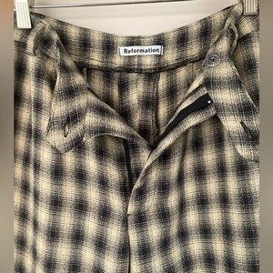 Plaid reformation pants